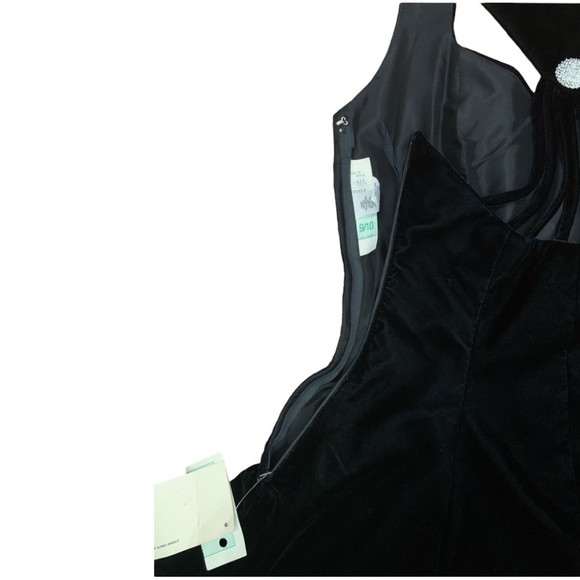 Vintage Flirtation by Alfred Angelo Black Velvet Party Cocktail Dress XS - Picture 11 of 12